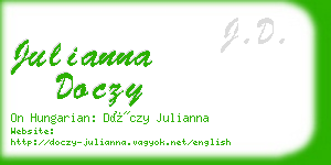 julianna doczy business card